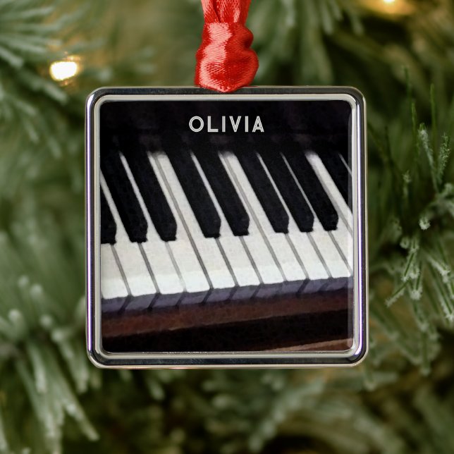 Piano Music Collectible Metal Ornament (Tree)