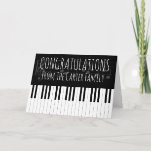Piano Music Congratulations Card