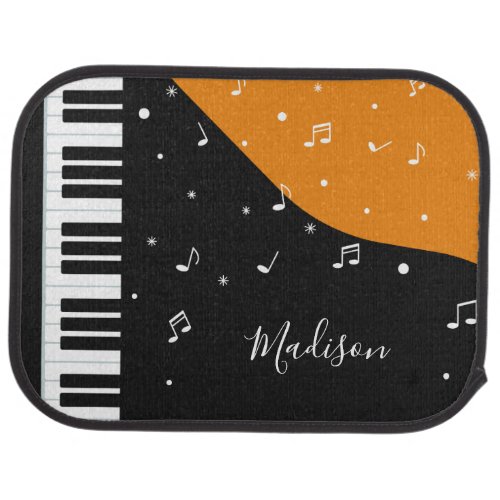 Piano Music custom name car floor mats