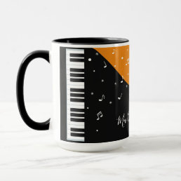 Piano Music custom name mugs
