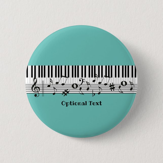 Piano Music Design Button (Front)