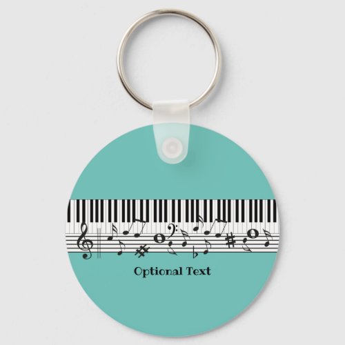 Piano Music Design Keychain