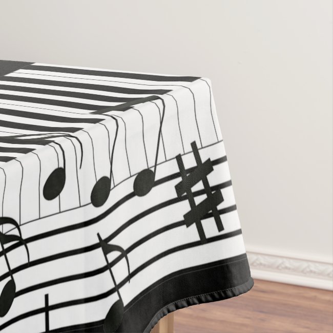 Piano Music Design Tablecloth
