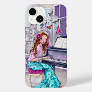 Piano Music Girl in New+York   Iphone 6 plus Case