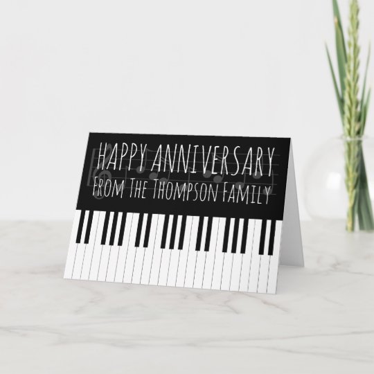 Piano Music Happy Anniversary Card | Zazzle.com