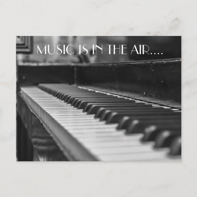 Piano, Music Is In The Air Postcard (Front)