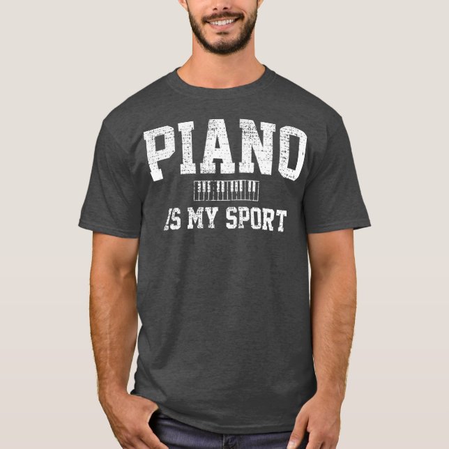 Piano Music Keyboard Musical Instrument T-Shirt (Front)