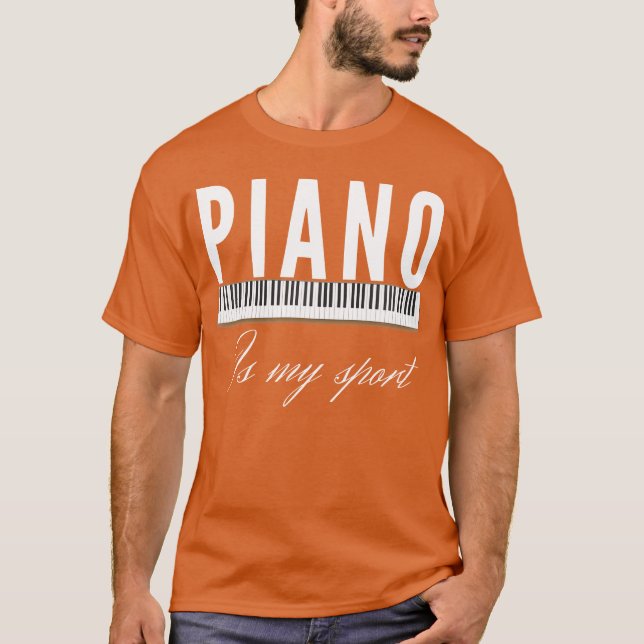 Piano Music Keyboard Musical Instrument women men  T-Shirt (Front)