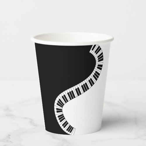 Piano Music Keyboard  Paper Cups