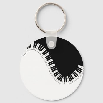 Piano Music Keychain by alise_art at Zazzle