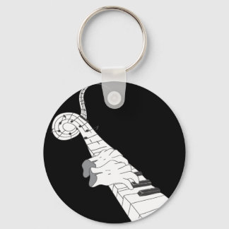 Piano Music Keychain
