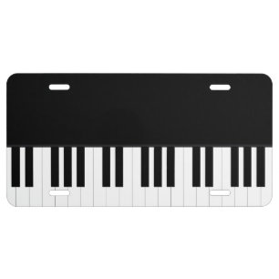 PIANO MUSIC LICENSE PLATE