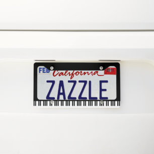 PIANO MUSIC LICENSE PLATE FRAME