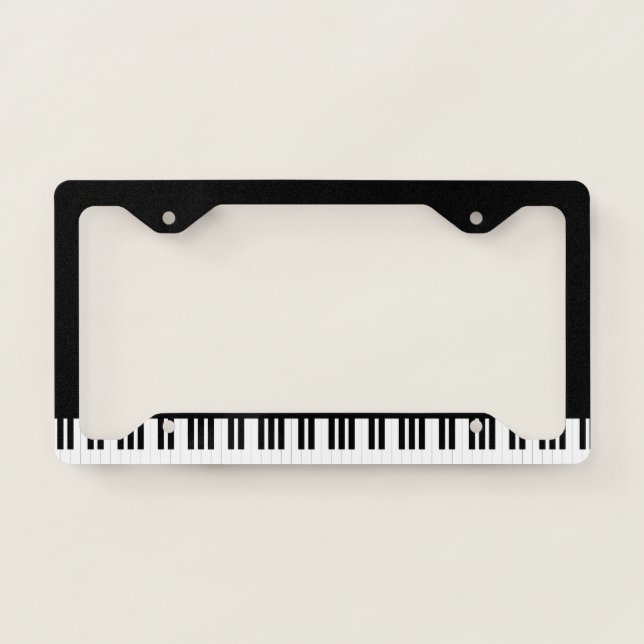 PIANO MUSIC LICENSE PLATE FRAME (Front)