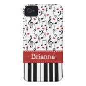Piano Music Note iPhone 4 / 4s Case-Mate Cover (Back)