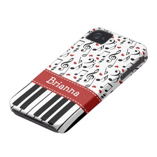 Piano Music Note iPhone 4 / 4s CaseMate Cover Zazzle