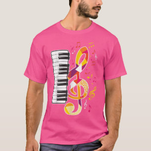 Piano Music Note Piano Keys Pianist Keyboard Playe T-Shirt