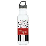 Piano Music Notes Bpa Free Stainless Steel Water Bottle at Zazzle