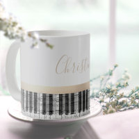 piano music notes coffee mug