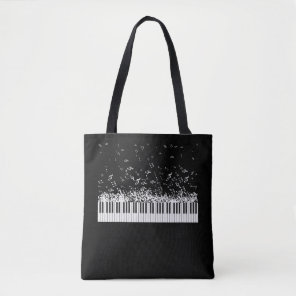 Piano Music Notes Instrument Musician Pianist Tote Bag