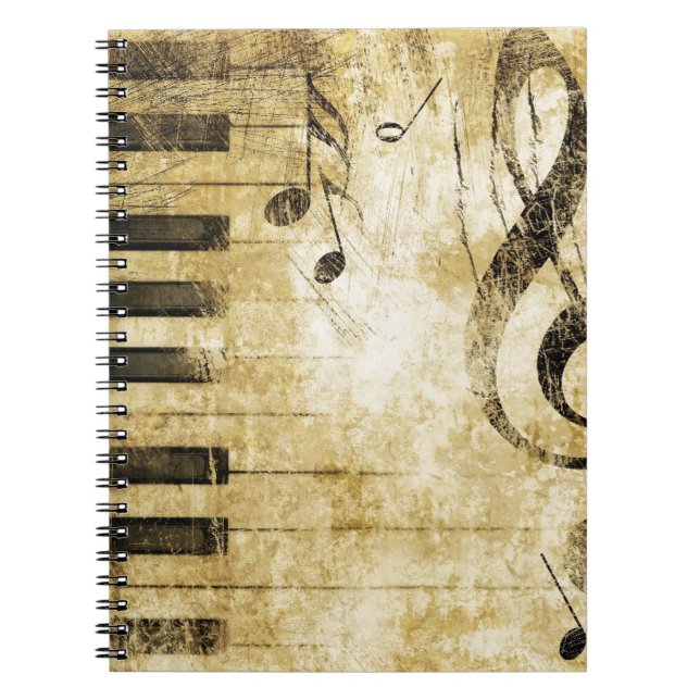 Piano Music Notes Notebook (Front)