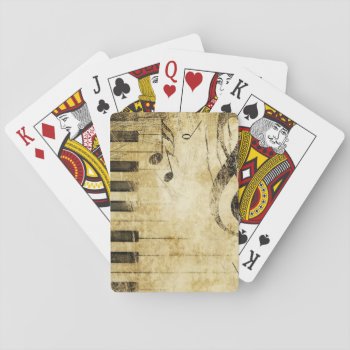 Piano Music Notes Playing Cards by iroccamaro9 at Zazzle