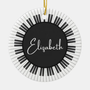 Piano Music Ornament Customizable Personalized