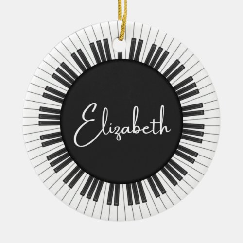 Piano Music Ornament Customizable Personalized