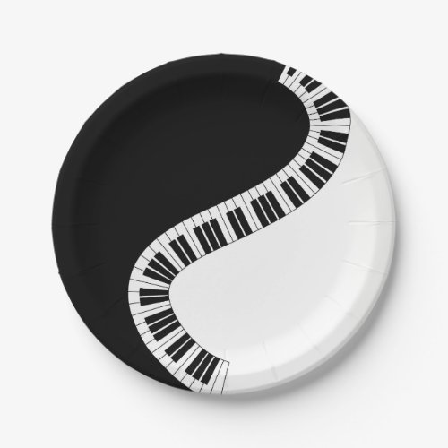 Piano Music Paper Plate