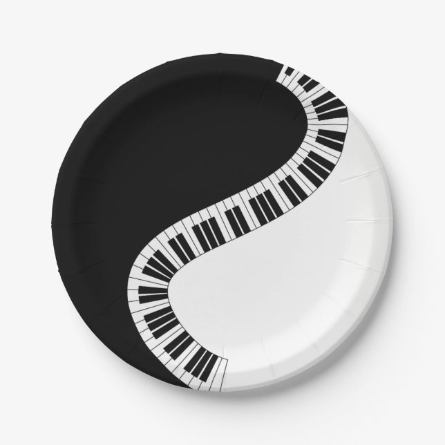 Piano Music Paper Plate (Front)