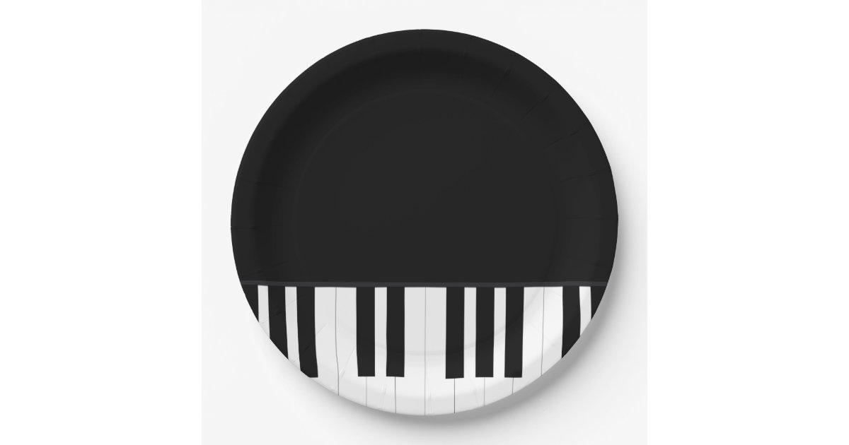 PIANO MUSIC PAPER PLATES Zazzle
