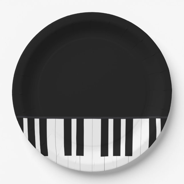 PIANO MUSIC PAPER PLATES (Front)