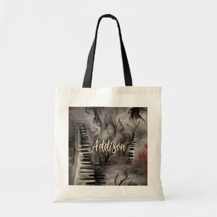 Piano Music Personalized Tote Bag