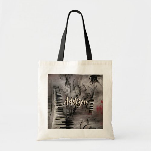 Piano Music Personalized  Tote Bag
