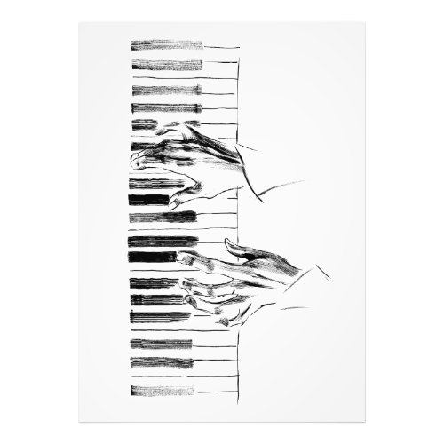 Piano music photo print