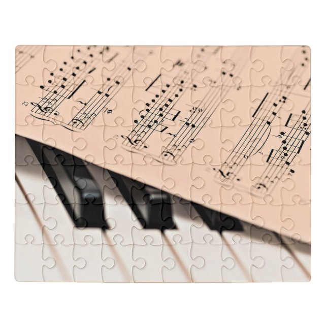 Piano music, popular design jigsaw puzzle (Puzzle Horizontal)
