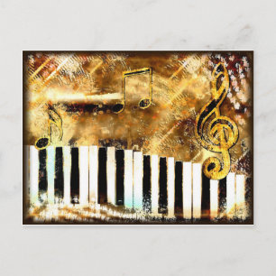 Piano Music Postcard