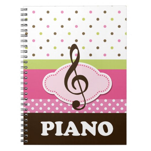 Piano Music Practice Notebook Journal