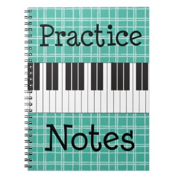 Piano Music Practice Notes Notebook by madconductor at Zazzle