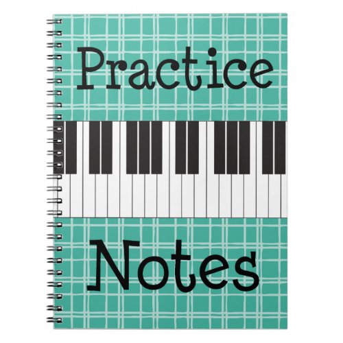 Piano Music Practice Notes Notebook
