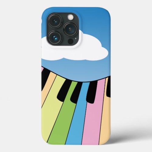 Piano Music Pretty Blue Sky White Clouds iPhone 13 Pro Case