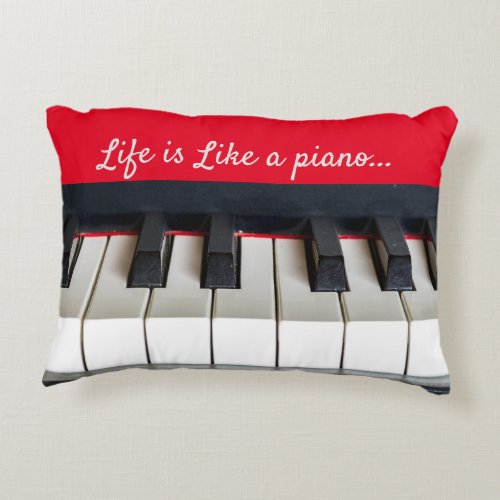 Piano Music Quotes _ Classical Piano Accent Pillow