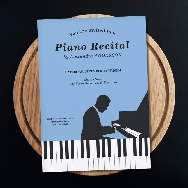 Piano Music Recital Invitation (Piano Music Recital Invitation)