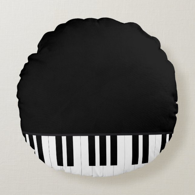 PIANO MUSIC ROUND PILLOW (Front)