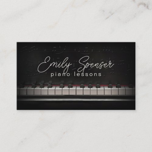 Piano Music Teacher Business Card