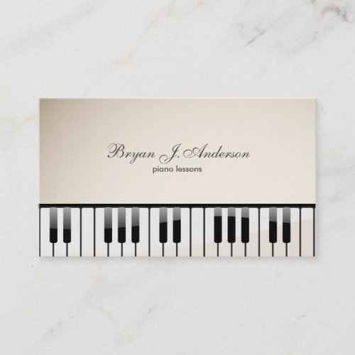 Piano Music Teacher Business Card