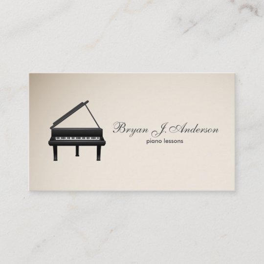 Piano Music Teacher Business Card