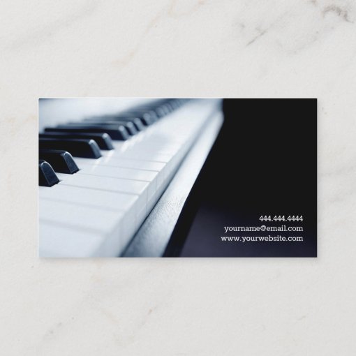 Piano Music Teacher Business Card Zazzle