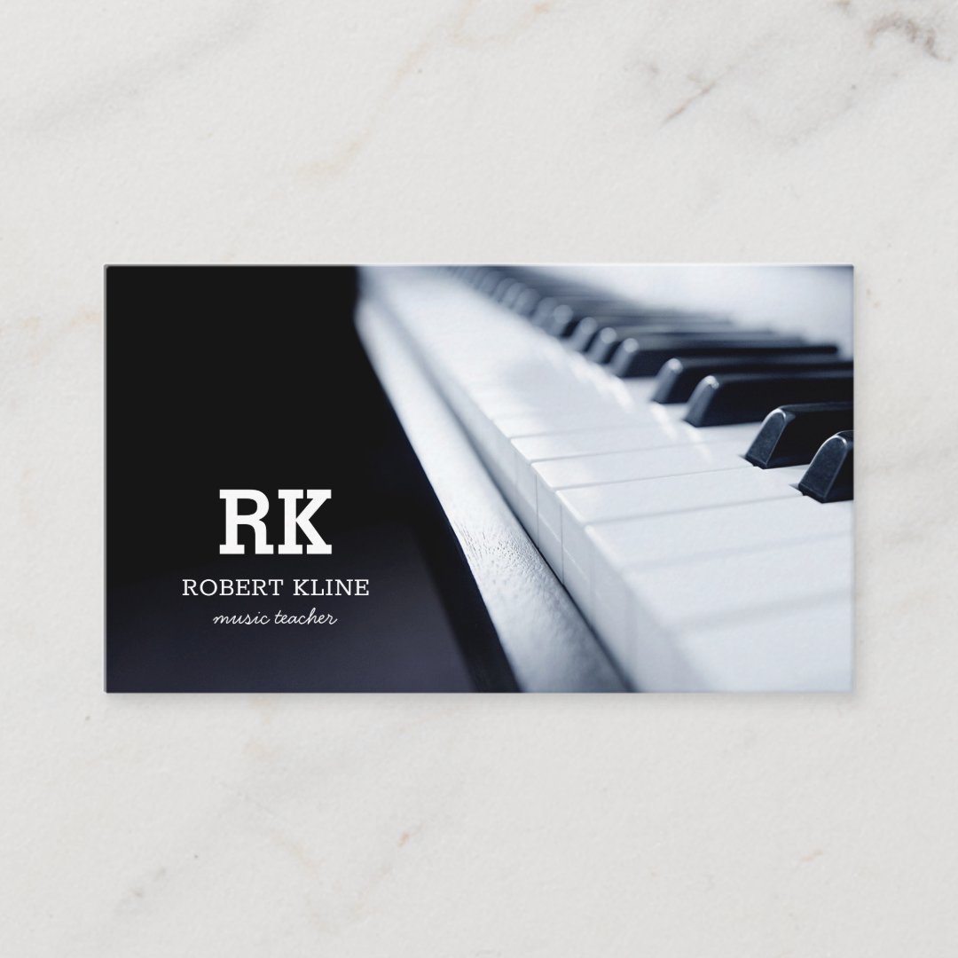 Piano Music Teacher Business Card Zazzle