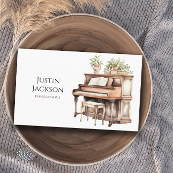 Piano Music Teacher Musician Business Card by PersonOfInterest at Zazzle